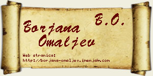 Borjana Omaljev vizit kartica